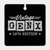 Gen X世代Gen Xer 1974生まれ Gen X誕生日 メタルオーナメント (裏面)