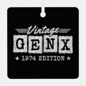 Gen X世代Gen Xer 1974生まれ Gen X誕生日 メタルオーナメント (正面)