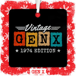 Gen X世代Gen Xer 1974生まれ Gen X誕生日 メタルオーナメント
