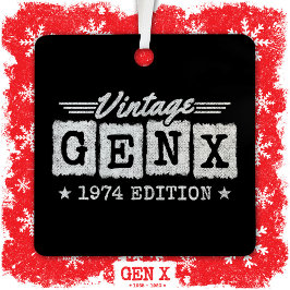 Gen X世代Gen Xer 1974生まれ Gen X誕生日 メタルオーナメント