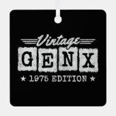 Gen X世代Gen Xer 1975生まれ Gen X誕生日 メタルオーナメント (正面)