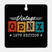 Gen X世代Gen Xer 1976生まれ Gen X誕生日 メタルオーナメント (裏面)