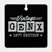 Gen X世代Gen Xer 1977 Gen X生まれ誕生日 メタルオーナメント (裏面)