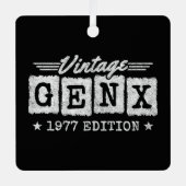 Gen X世代Gen Xer 1977 Gen X生まれ誕生日 メタルオーナメント (正面)