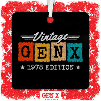 Gen X世代Gen Xer 1978生まれ Gen X誕生日 メタルオーナメント
