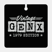 Gen X世代Gen Xer 1979生まれ Gen X誕生日 メタルオーナメント (正面)