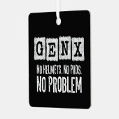 Gen X世代X問題なしGen Xer世代おもしろいX メタルオーナメント (正面左)