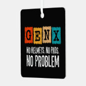 Gen X世代X問題なしGen Xer世代おもしろいX メタルオーナメント (正面左)