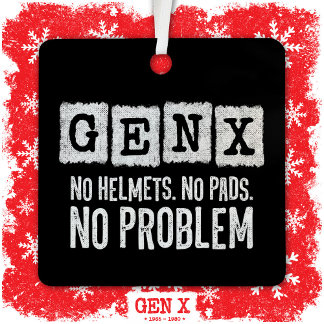 Gen X世代X問題なしGen Xer世代おもしろいX メタルオーナメント