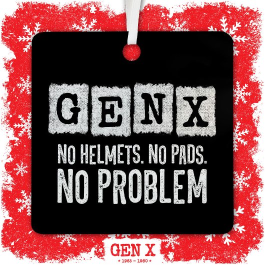 Gen X世代X問題なしGen Xer世代おもしろいX メタルオーナメント