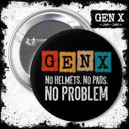 Gen X世代X問題なしGen Xer世代おもしろいX 缶バッジ