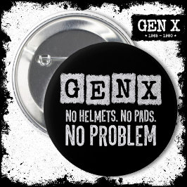 Gen X世代X問題なしGen Xer世代おもしろいX 缶バッジ