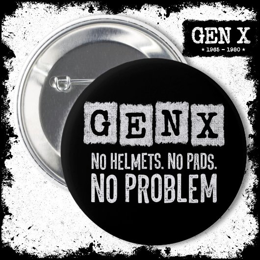 Gen X世代X問題なしGen Xer世代おもしろいX 缶バッジ
