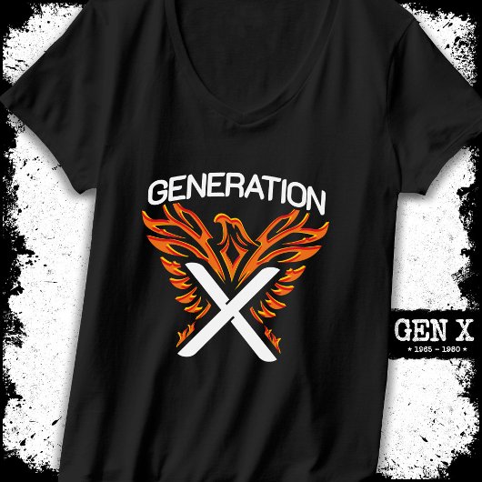 Gen X世代Xerフェニックス鳥世代X Tシャツ