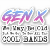 Gen X – すべてのバ得ンドを表示するクールこと シール (正面)