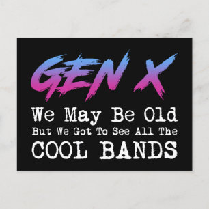 Gen X – すべてのバ得ンドを表示するクールこと ポストカード