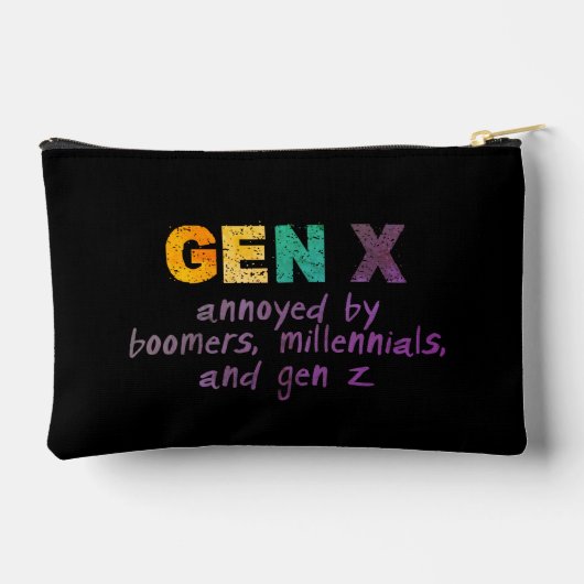 Gen X – すべての人に迷惑をかけるコスメティックバッグ アクセサリーポーチ (裏面)