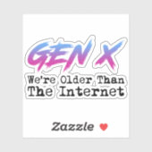 Gen X – インターネットより古い シール (シート)