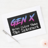 Gen X – インターネットより古い 長方形シール (封筒)