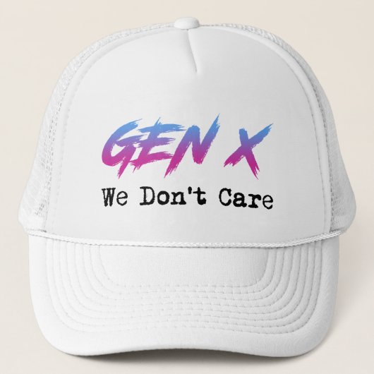 Gen X - 私たちは気にしない キャップ (正面)