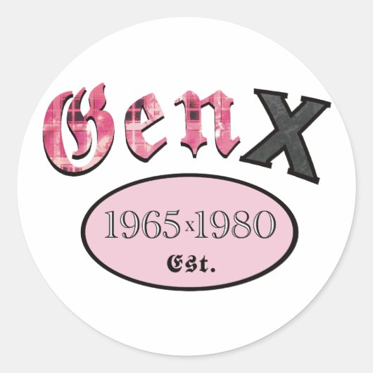 Gen X 1965-1980 ラウンドシール (正面)
