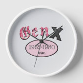 Gen X 1965-1980 壁時計 (正面)