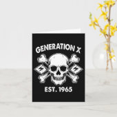 Gen X 1965 I'm 97% Sure You Don't Like Me Skull (  カード (黄色い花)