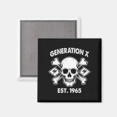 Gen X 1965 I'm 97% Sure You Don't Like Me Skull (  マグネット (正面/裏面)