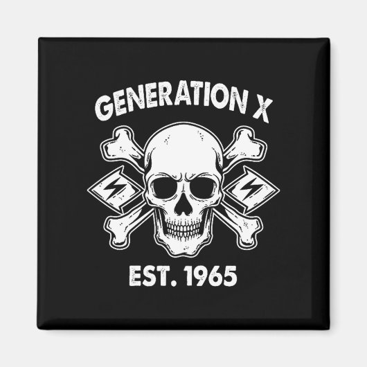 Gen X 1965 I'm 97% Sure You Don't Like Me Skull (  マグネット (正面)