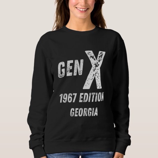 Gen X 1967エディションGeneration Georgia誕生日Chr スウェットシャツ (正面)