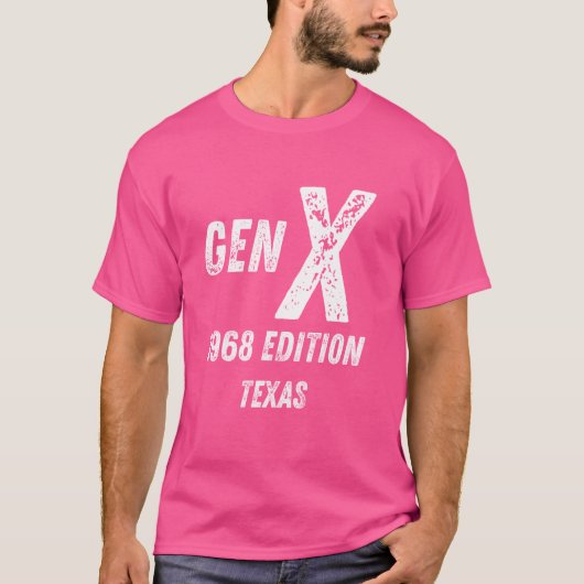 Gen X 1968エディション世代テキサス州誕生日Chris Tシャツ (正面)