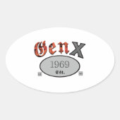 Gen X 1969 楕円形シール (正面)