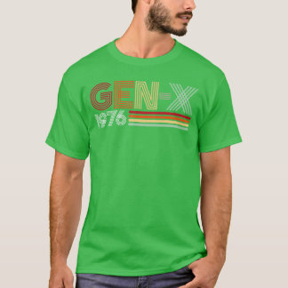 Gen X 1976 Retro Generation Xer Vintageet Style vi Tシャツ