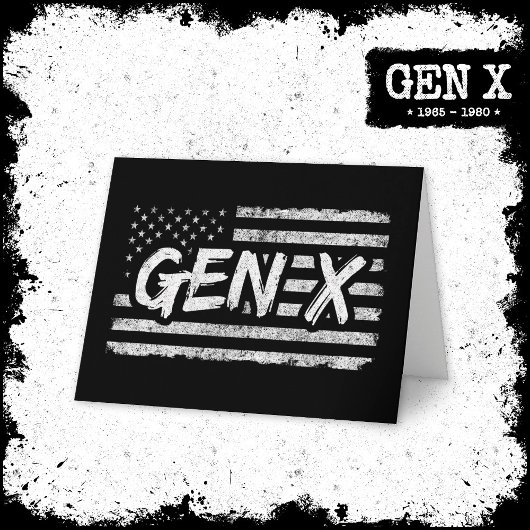 Gen X Gen Xer Generation Xアメリカ国旗Gen X カード