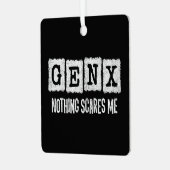 Gen X Nothingが私の世代X Gen Xer おもしろい メタルオーナメント (正面左)