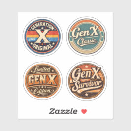 Gen X Retro Sticker Set – Vintage Generation X  シール