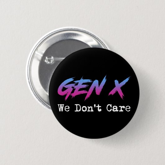 Gen X - We Don't Care 缶バッジ (正面&裏面)