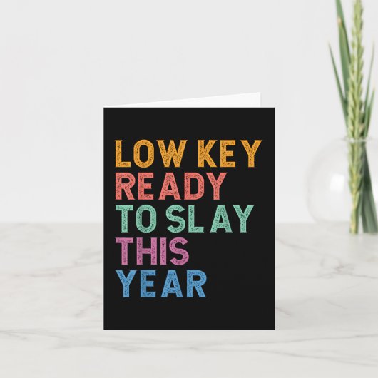 Gen Zアルファ新学期低鍵Tを消す準備ができた カード (正面)