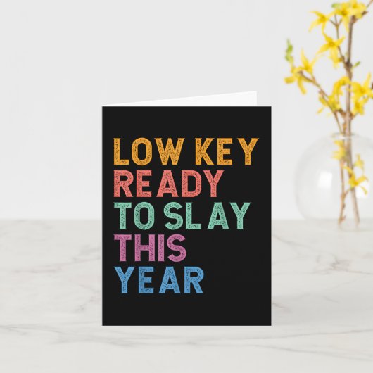 Gen Zアルファ新学期低鍵Tを消す準備ができた カード (黄色い花)