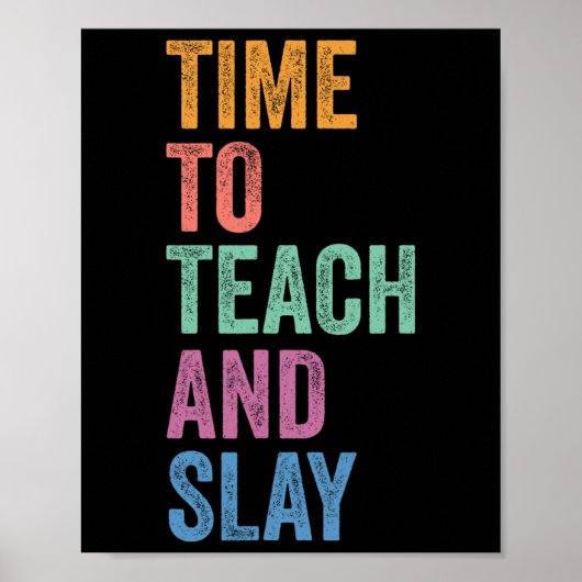 Gen Z Alpha Back To School Teacher Time To Teach A ポスター (正面)