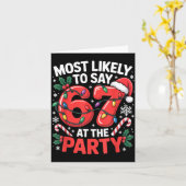 Gen Z Christmas Meme For Most Likely To Say 6 7  カード (黄色い花)