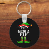 Gen Z Elf Matching Family Group Christmas Party Py キーホルダー (正面)