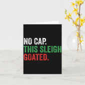 Gen Z Slang Christmas No Cap This Sleigh Goated  カード (黄色い花)