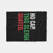 Gen Z Slang Christmas No Cap This Sleigh Goated  フリースブランケット (正面(横))