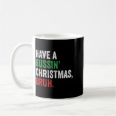 Gen Z Slang Funny Xmas Have A Bussin Christmas Bru コーヒーマグカップ (左)