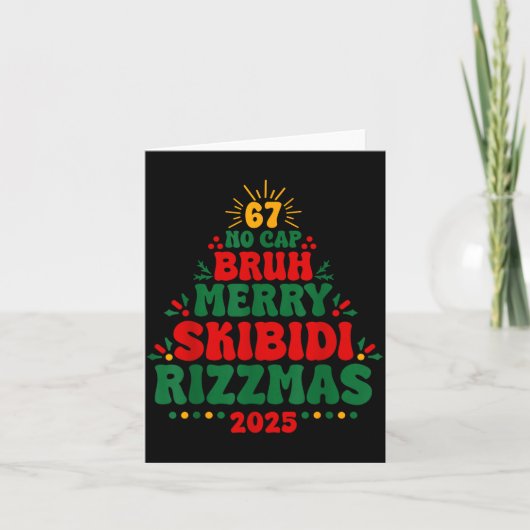 Gen Z Teen Slang Christmas 2025 Brainrot Meme Teen カード (正面)