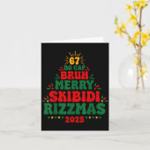 Gen Z Teen Slang Christmas 2025 Brainrot Meme Teen カード (黄色い花)