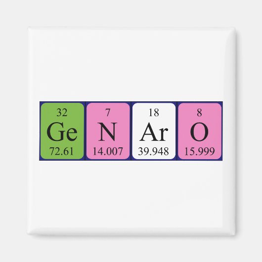 Genaro周期表名磁石 マグネット (正面)