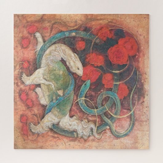 Genbu: Gate of Waters - Mystical Nihonga Inspired  ジグソーパズル (横)