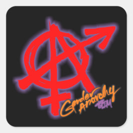 Gender Anarchy redシンボルシール スクエアシール